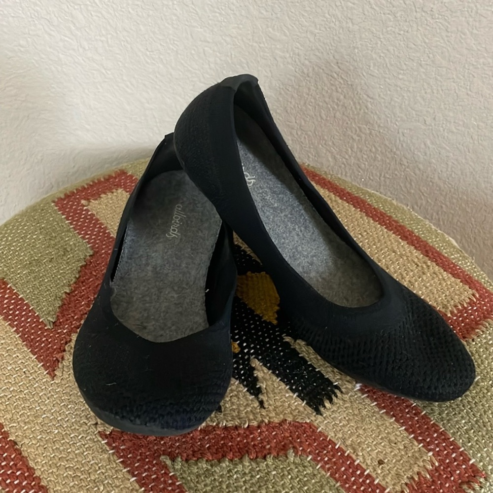 Allbirds Tree Breezer Black Slip On Ballet Flats Sz:8